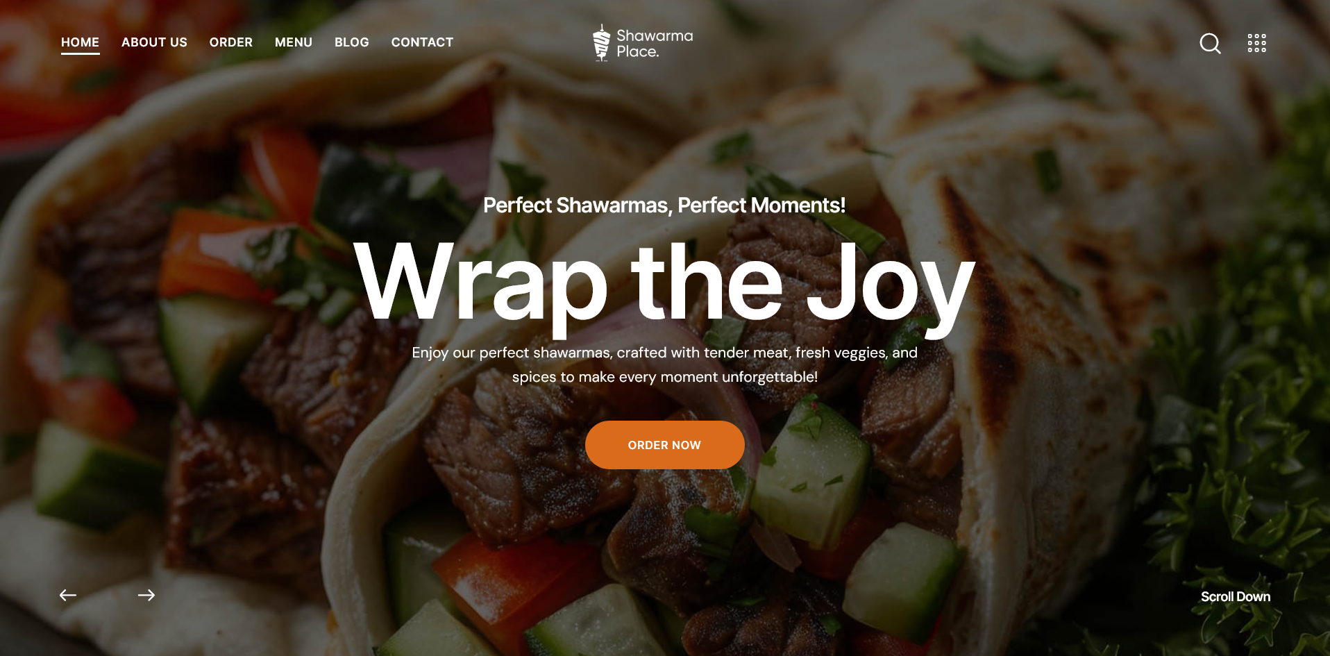 Shawarma Place website design